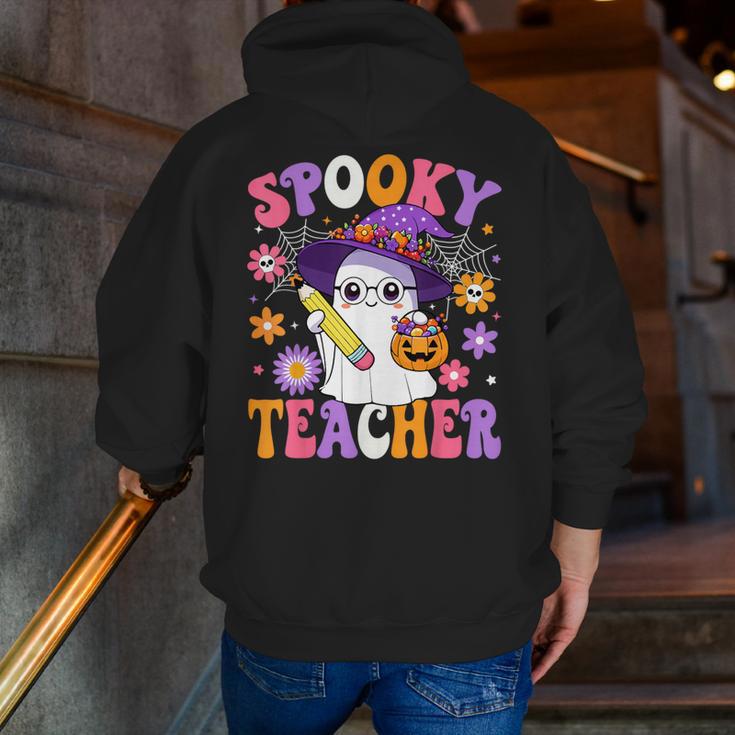 Trick Or Teach Spooky Teacher Ghost Halloween Teacher Men Zip Up Hoodie Back Print, funny gift Trick Or Teach Spooky Teacher Ghost Halloween Teacher Men Zip Up Hoodie Back Print, funny gift