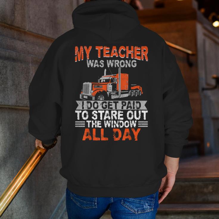 Trucker Truck Driver Vintage My Teacher Was Wrong I Do Get Men Zip Up Hoodie Back Print, funny gift Trucker Truck Driver Vintage My Teacher Was Wrong I Do Get Men Zip Up Hoodie Back Print, funny gift