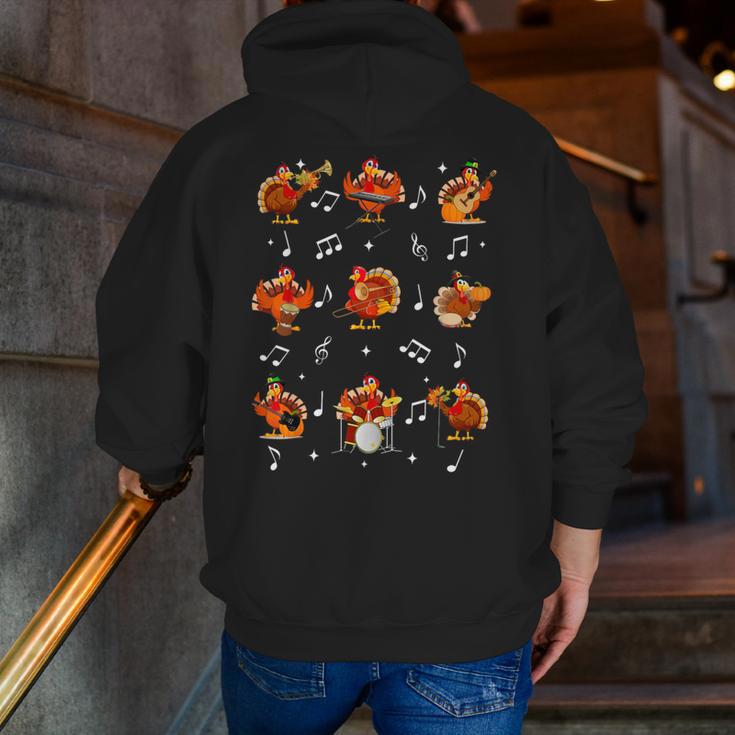 Turkey Squad Music Note Music Teacher Thanksgiving Men Zip Up Hoodie Back Print, funny gift Turkey Squad Music Note Music Teacher Thanksgiving Men Zip Up Hoodie Back Print, funny gift