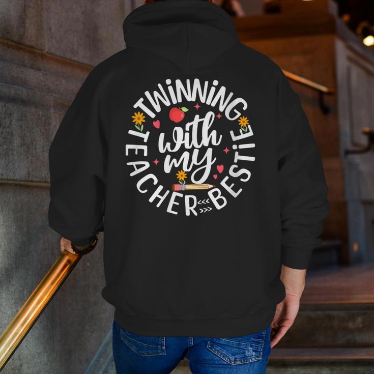 Twin Day For Spirit Week Teacher Bestie Matching Men Zip Up Hoodie Back Print, funny gift Twin Day For Spirit Week Teacher Bestie Matching Men Zip Up Hoodie Back Print, funny gift