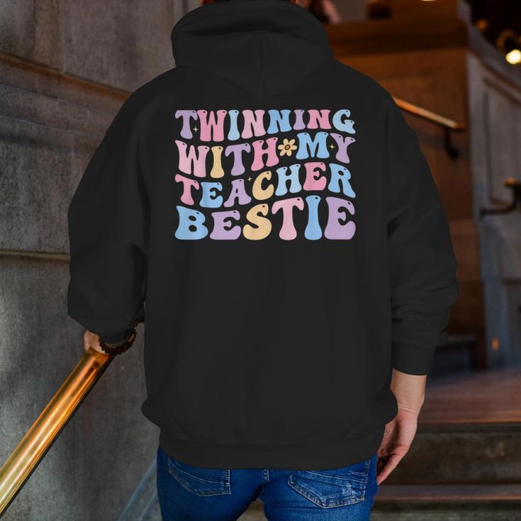 Twinning With My Teacher Bestie Teaching Partner Men Zip Up Hoodie Back Print, funny gift Twinning With My Teacher Bestie Teaching Partner Men Zip Up Hoodie Back Print, funny gift