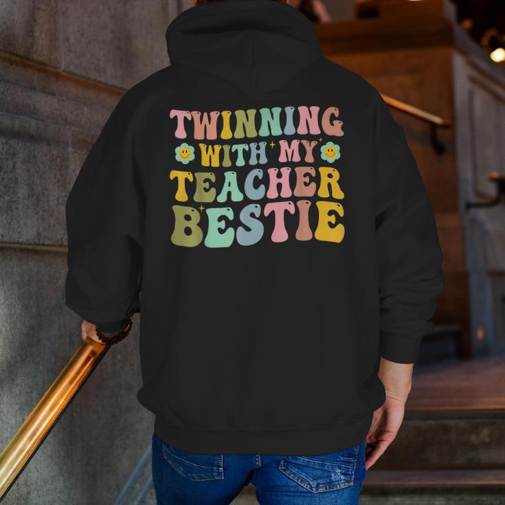 Twinning With My Teacher Bestie Twin Day Matching Teachers For Men Women Girls Kids Men Zip Up Hoodie Back Print, funny gift Twinning With My Teacher Bestie Twin Day Matching Teachers For Men Women Girls Kids Men Zip Up Hoodie Back Print, funny gift