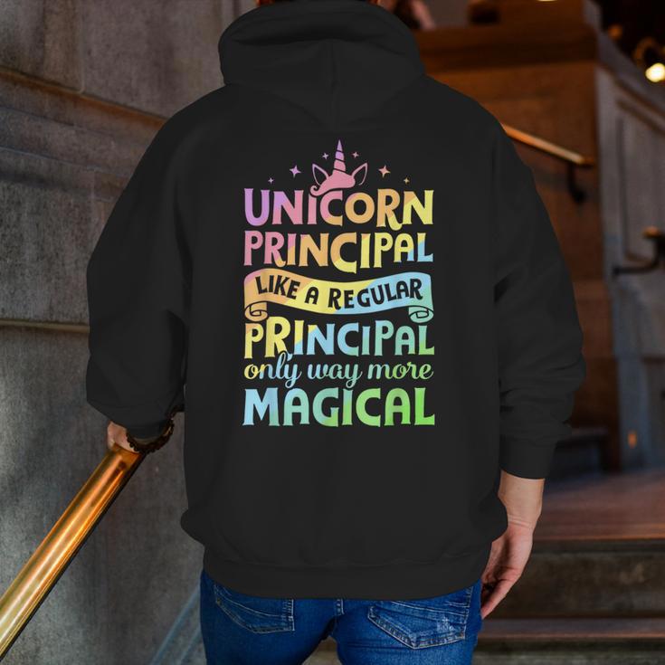 Unicorn Principal Back To School Teacher Appreciation Men Zip Up Hoodie Back Print, funny gift Unicorn Principal Back To School Teacher Appreciation Men Zip Up Hoodie Back Print, funny gift