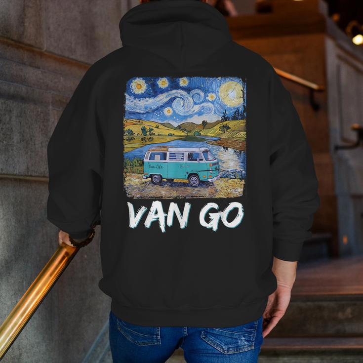 Van Go Retro Vanlife Art Teacher Men Zip Up Hoodie Back Print, funny gift Van Go Retro Vanlife Art Teacher Men Zip Up Hoodie Back Print, funny gift