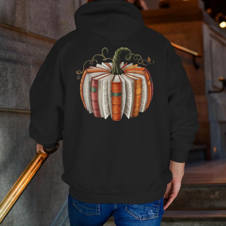 Vintage Book Pumpkin Autumn Fall Librarians Bookworm Teacher Men Zip Up Hoodie Back Print, funny gift Vintage Book Pumpkin Autumn Fall Librarians Bookworm Teacher Men Zip Up Hoodie Back Print, funny gift