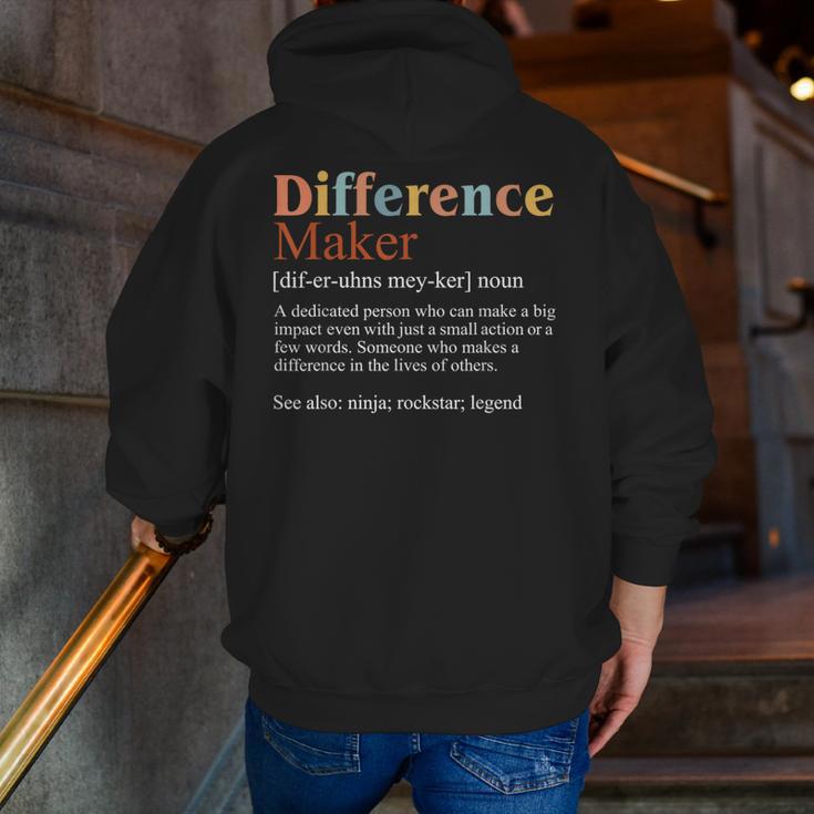 Vintage Difference Maker Definition Teachers Mom Boss Women Men Zip Up Hoodie Back Print, funny gift Vintage Difference Maker Definition Teachers Mom Boss Women Men Zip Up Hoodie Back Print, funny gift