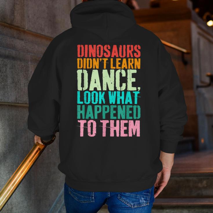Vintage Dinosaurs Didn't Learn Dance Dance Teacher Men Zip Up Hoodie Back Print, funny gift Vintage Dinosaurs Didn't Learn Dance Dance Teacher Men Zip Up Hoodie Back Print, funny gift
