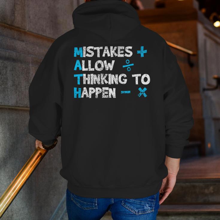 Vintage Math Teacher Saying Men Zip Up Hoodie Back Print, funny gift