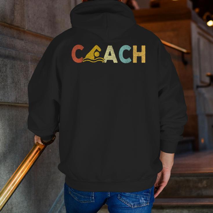 Vintage Swim Coach Swimming Coach Swim Teacher Swimmer Retro Men Zip Up Hoodie Back Print, funny gift Vintage Swim Coach Swimming Coach Swim Teacher Swimmer Retro Men Zip Up Hoodie Back Print, funny gift