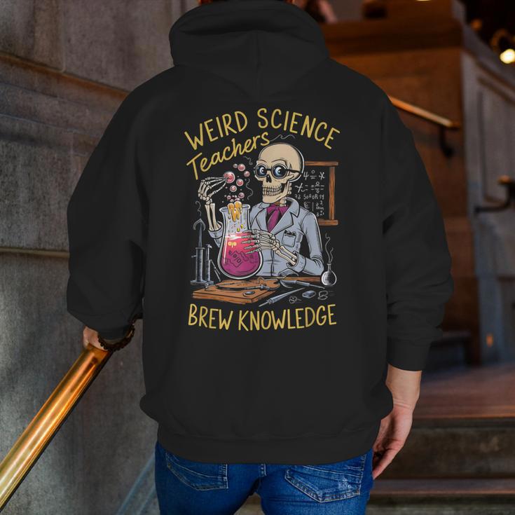Weird Science Skeleton Halloween Teachers Brew Knowledge Men Zip Up Hoodie Back Print, Science Teacher Hoodies, funny gift Weird Science Skeleton Halloween Teachers Brew Knowledge Men Zip Up Hoodie Back Print, Science Teacher Hoodies, funny gift