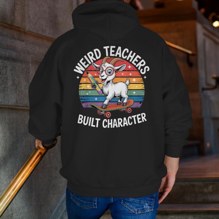 Weird Teachers Build Character Teacher Men Zip Up Hoodie Back Print, funny gift Weird Teachers Build Character Teacher Men Zip Up Hoodie Back Print, funny gift