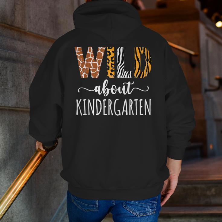 Wild About Kindergarten Teacher Leopard Print Men Zip Up Hoodie Back Print, funny gift Wild About Kindergarten Teacher Leopard Print Men Zip Up Hoodie Back Print, funny gift