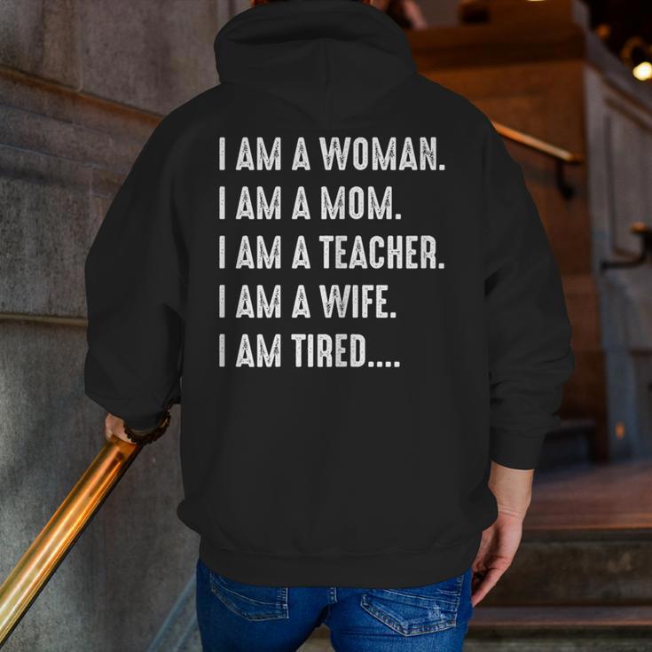 Woman Mom Teacher Wife TIRED T Shirt Cute Mom Teacher Shirts Men Zip Up Hoodie Back Print, funny gift Woman Mom Teacher Wife TIRED T Shirt Cute Mom Teacher Shirts Men Zip Up Hoodie Back Print, funny gift