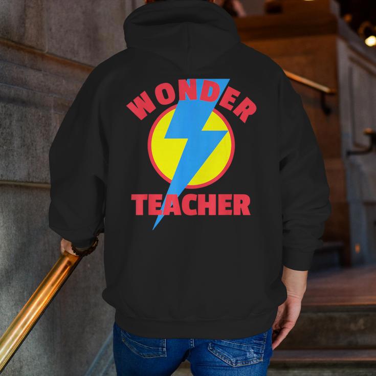Wonder Teacher Teacher Halloween Tshirt Men Zip Up Hoodie Back Print, funny gift Wonder Teacher Teacher Halloween Tshirt Men Zip Up Hoodie Back Print, funny gift