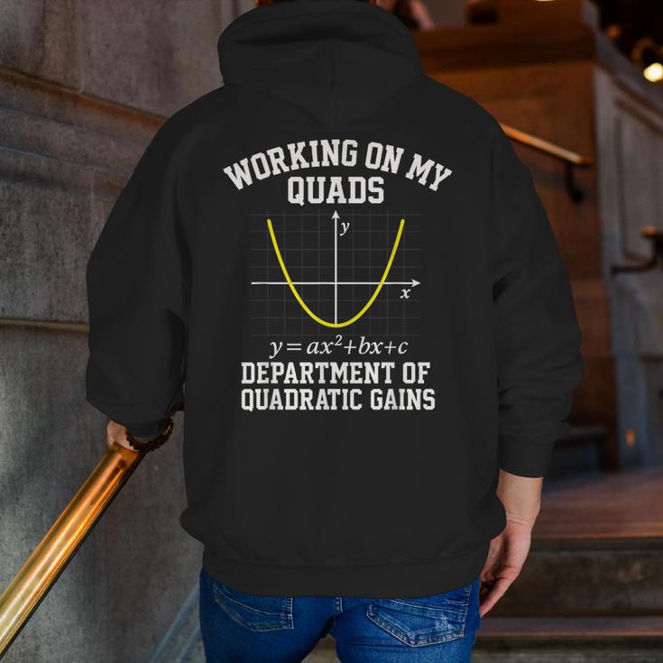 Working On My Quads Algebra Math Gym Teacher Men Zip Up Hoodie Back Print, funny gift Working On My Quads Algebra Math Gym Teacher Men Zip Up Hoodie Back Print, funny gift