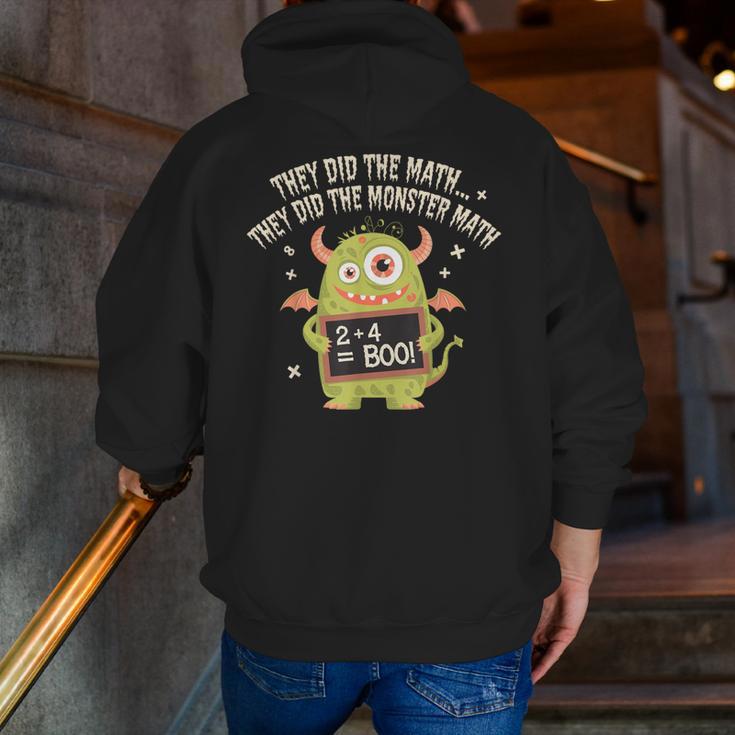 They Did The Math They Did The Monster Math Teacher Student Men Zip Up Hoodie Back Print, funny gift They Did The Math They Did The Monster Math Teacher Student Men Zip Up Hoodie Back Print, funny gift