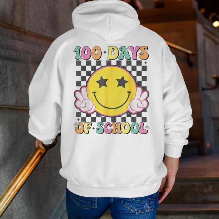 100th Day Of School Teacher Kids 100 Days Of School Men Zip Up Hoodie Back Print, funny gift