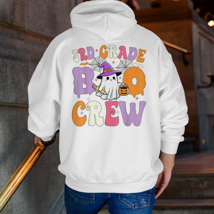 3rd Grade Boo Crew Spooky Third Grade Halloween Teacher Men Zip Up Hoodie Back Print, funny gift