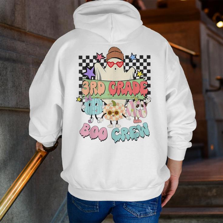 3rd Grade Boo Crew Third Grade Halloween Costume Teacher Kid Men Zip Up Hoodie Back Print, funny gift