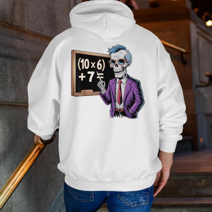 67 Math Teacher Meme Brainrot Six Seven Halloween Equation Men Zip Up Hoodie Back Print, funny gift