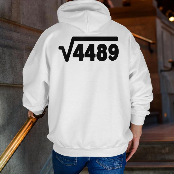 67 Meme Square Root 4489 Six Seven Slang Math Teacher Men Zip Up Hoodie Back Print, funny gift