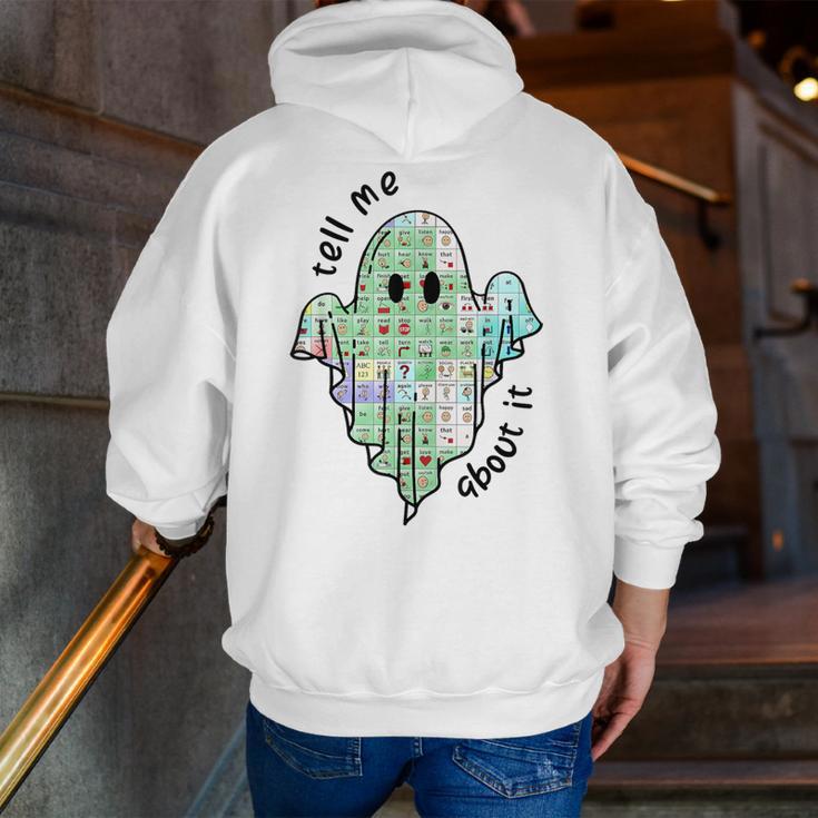 AAC Ghost Tell Me About It Speech Pathology AAC Sped Teacher Men Zip Up Hoodie Back Print, funny gift AAC Ghost Tell Me About It Speech Pathology AAC Sped Teacher Men Zip Up Hoodie Back Print, funny gift