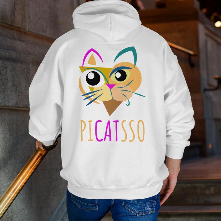 Abstract Cat Art Picatsso Shirt For Art Teachers Men Zip Up Hoodie Back Print, funny gift Abstract Cat Art Picatsso Shirt For Art Teachers Men Zip Up Hoodie Back Print, funny gift