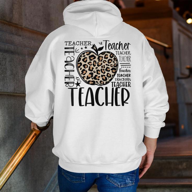 Back To School Teacher Life Apple Leopard Teacher Women Men Zip Up Hoodie Back Print, funny gift Back To School Teacher Life Apple Leopard Teacher Women Men Zip Up Hoodie Back Print, funny gift