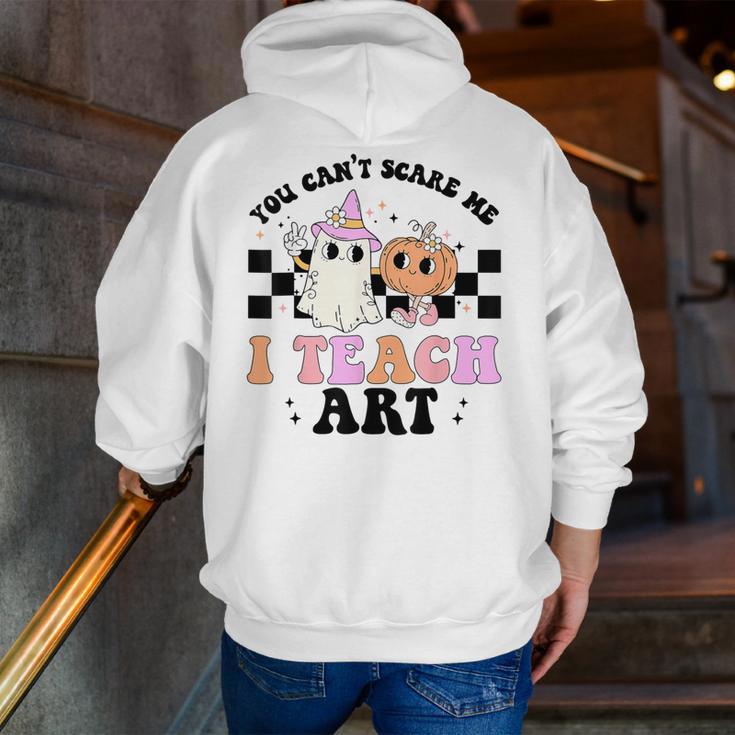 You Can't Scare Me I Teach Art Retro Teacher Ghost Halloween Men Zip Up Hoodie Back Print, funny gift You Can't Scare Me I Teach Art Retro Teacher Ghost Halloween Men Zip Up Hoodie Back Print, funny gift