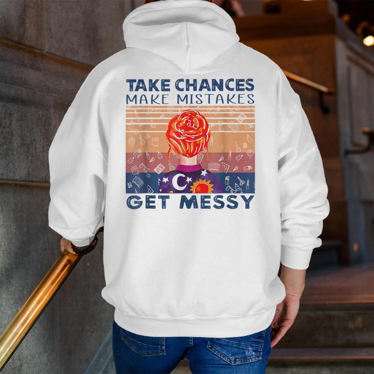 Take Chances Make Mistakes Get Messy Vintage Teacher Life Men Zip Up Hoodie Back Print, funny gift Take Chances Make Mistakes Get Messy Vintage Teacher Life Men Zip Up Hoodie Back Print, funny gift