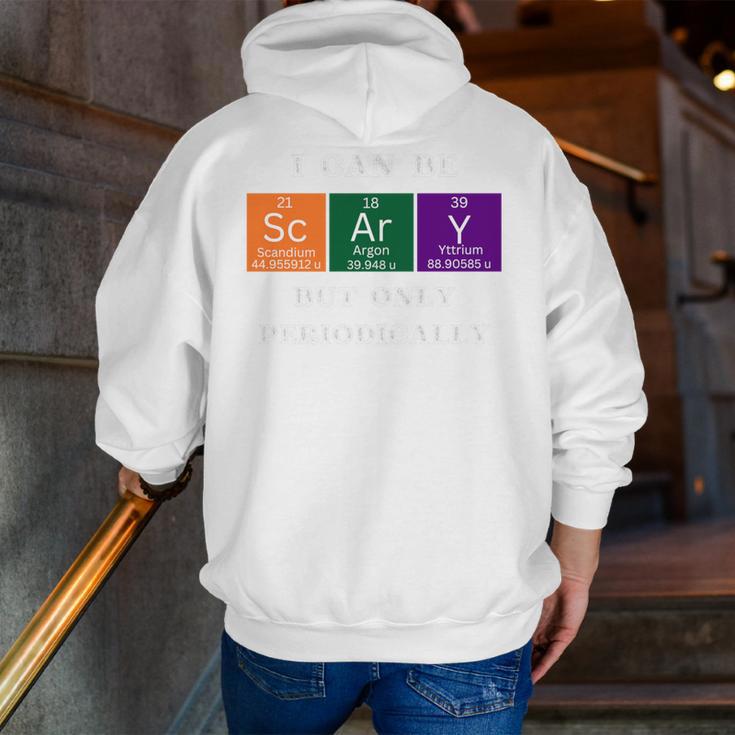 Chemisty Science Teacher Periodic Table Halloween Men Zip Up Hoodie Back Print, Science Teacher Hoodies, funny gift