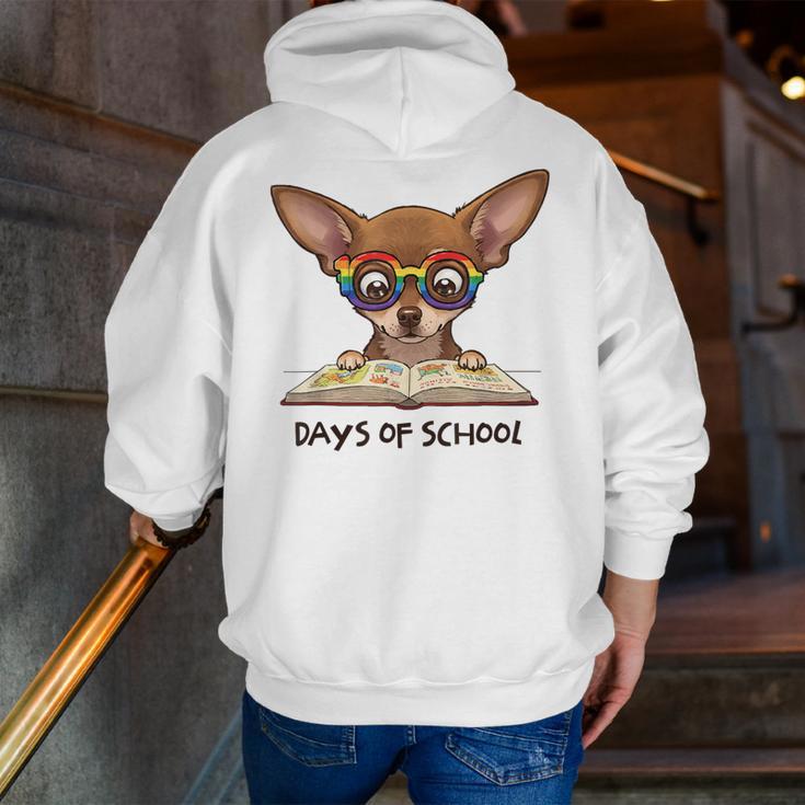 Chihuahua 100 Days Of School Rainbow Glasses Teacher Men Zip Up Hoodie Back Print, funny gift Chihuahua 100 Days Of School Rainbow Glasses Teacher Men Zip Up Hoodie Back Print, funny gift