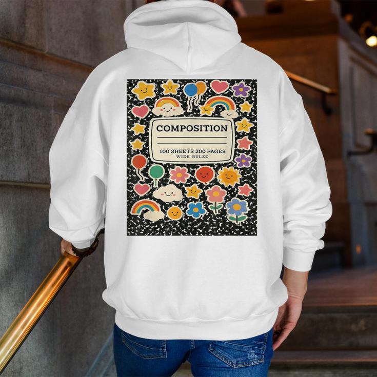 Composition Notebook Costume Teacher Matching Halloween Book Men Zip Up Hoodie Back Print, funny gift Composition Notebook Costume Teacher Matching Halloween Book Men Zip Up Hoodie Back Print, funny gift