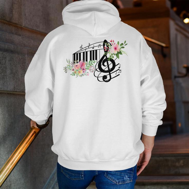 Cut Music Teacher Shirt With a Piano Keys Notes And Flowers Men Zip Up Hoodie Back Print, funny gift Cut Music Teacher Shirt With a Piano Keys Notes And Flowers Men Zip Up Hoodie Back Print, funny gift