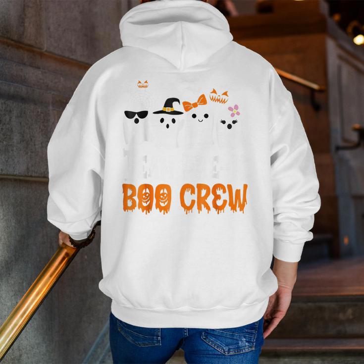 Cute Ghost Team Pre K Boo Crew Halloween Teacher Student Men Zip Up Hoodie Back Print, funny gift