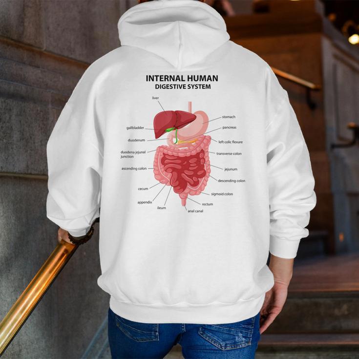 Digestive System Anatomy Anatomical Biology Teacher Men Women Men Zip Up Hoodie Back Print, funny gift