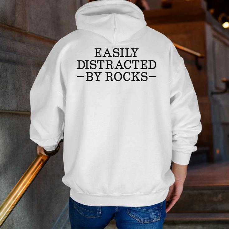 Easily Distracted By Rocks Rock Lover Geology Teacher Men Zip Up Hoodie Back Print, funny gift Easily Distracted By Rocks Rock Lover Geology Teacher Men Zip Up Hoodie Back Print, funny gift