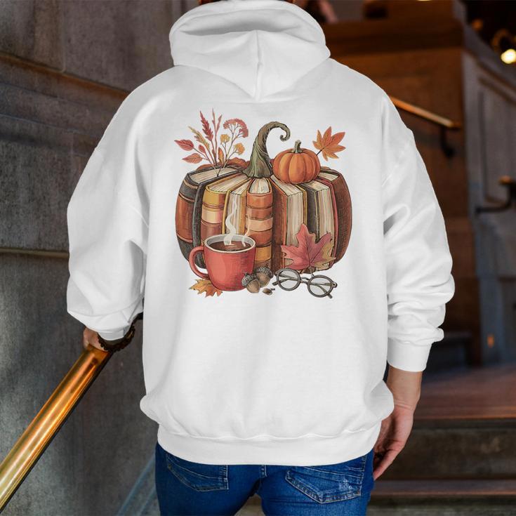 Fall Book Pumpkin Retro Reading Halloween Teacher Men Zip Up Hoodie Back Print, funny gift Fall Book Pumpkin Retro Reading Halloween Teacher Men Zip Up Hoodie Back Print, funny gift