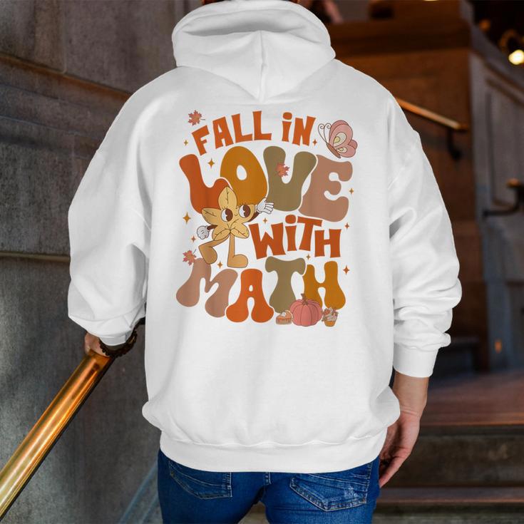 Fall In Love With Science Math Teacher Fall Thanksgiving Men Zip Up Hoodie Back Print, Science Teacher Hoodies, funny gift