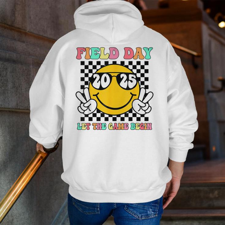 Field Day 2025 Let The Games Begin Yellow Team Teachers Kids Men Zip Up Hoodie Back Print, funny gift Field Day 2025 Let The Games Begin Yellow Team Teachers Kids Men Zip Up Hoodie Back Print, funny gift