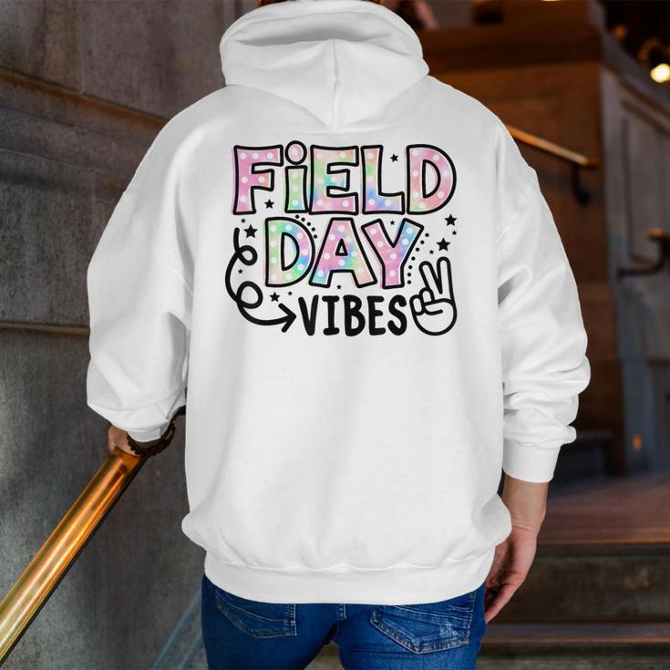 Field Day Vibes For Teacher Kids Happy Field Day 2025 Men Zip Up Hoodie Back Print, funny gift