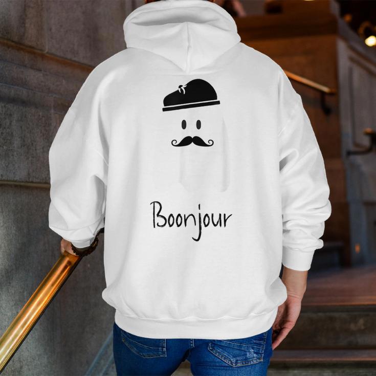 French Teacher Halloween Bonjour Ghost Men Zip Up Hoodie Back Print, funny gift French Teacher Halloween Bonjour Ghost Men Zip Up Hoodie Back Print, funny gift