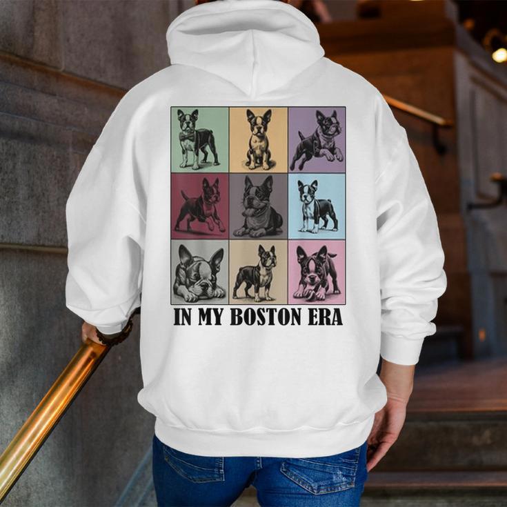 Funny Boston Terrier Quote In My Boston Terrier Era Cool Dog Men Women Men Zip Up Hoodie Back Print, funny gift