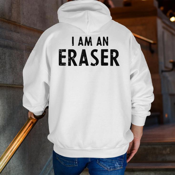 Halloween Teacher Im An Eraser Costume Kids Men Women Men Zip Up Hoodie Back Print, funny gift