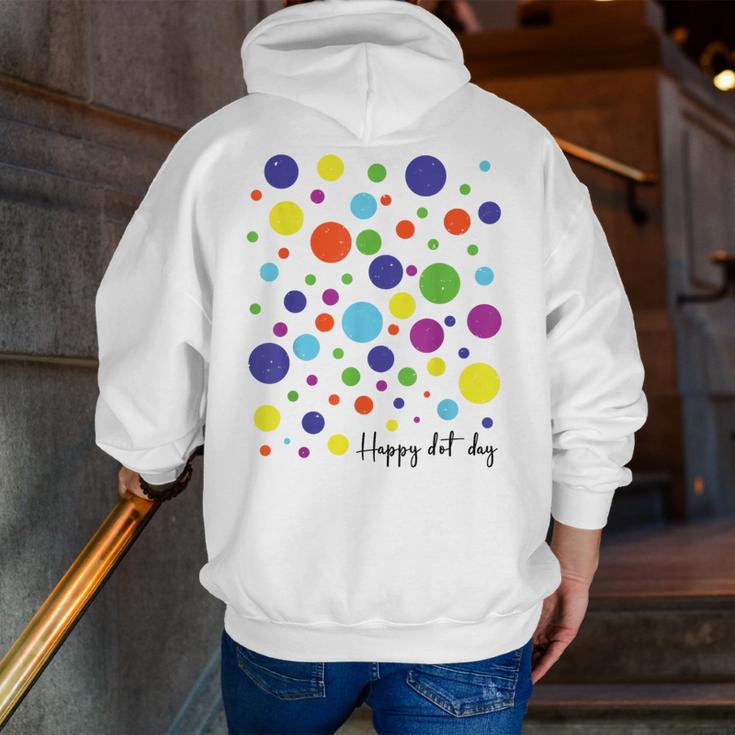 Happy Dot Day 2025 Polka Dot Boys Girls Kids Teacher Dot Day Men Zip Up Hoodie Back Print, funny gift Happy Dot Day 2025 Polka Dot Boys Girls Kids Teacher Dot Day Men Zip Up Hoodie Back Print, funny gift