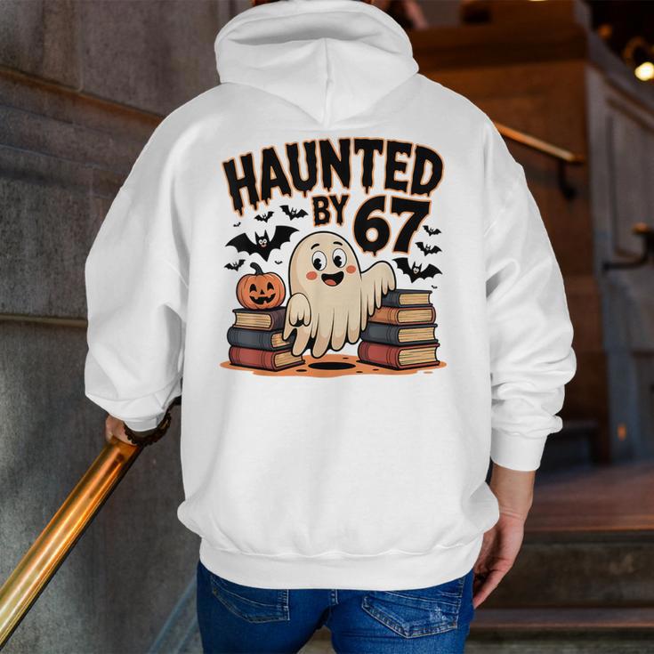 Haunted By 67 Teacher Ghost Pumpkin Halloween Costum Men Zip Up Hoodie Back Print, funny gift Haunted By 67 Teacher Ghost Pumpkin Halloween Costum Men Zip Up Hoodie Back Print, funny gift