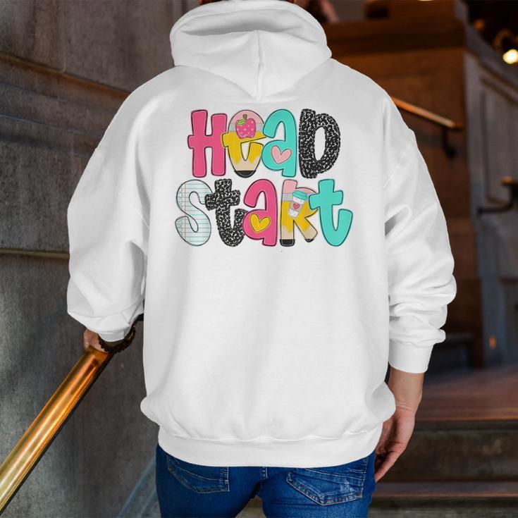 Head Start Team Homeschool Teacher Headstart Back To School Men Zip Up Hoodie Back Print, funny gift