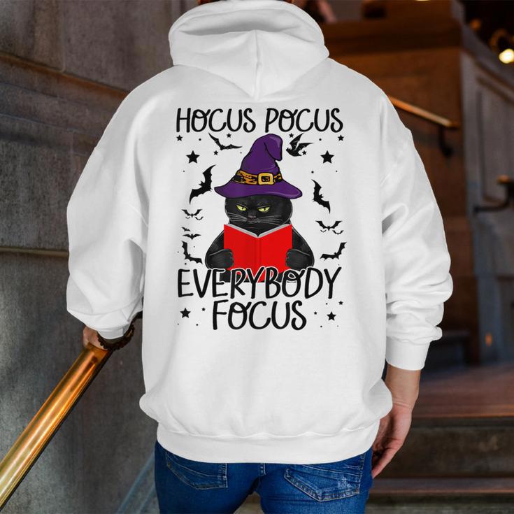 Hocus Pocus Everybody Focus Halloween Teacher For Men Women Men Zip Up Hoodie Back Print, funny gift Hocus Pocus Everybody Focus Halloween Teacher For Men Women Men Zip Up Hoodie Back Print, funny gift