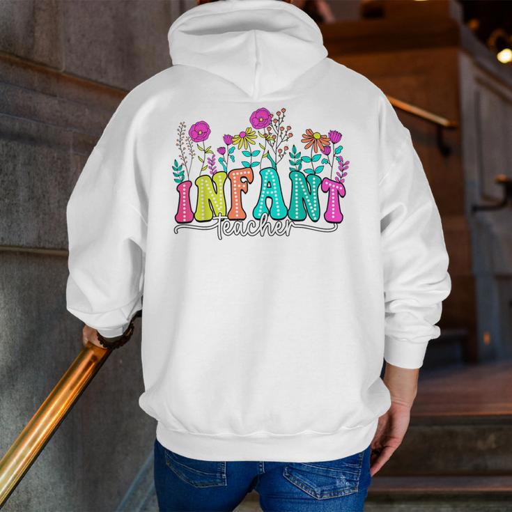 Infant Teacher Floral First Day Back To School Teaching Men Zip Up Hoodie Back Print, funny gift Infant Teacher Floral First Day Back To School Teaching Men Zip Up Hoodie Back Print, funny gift