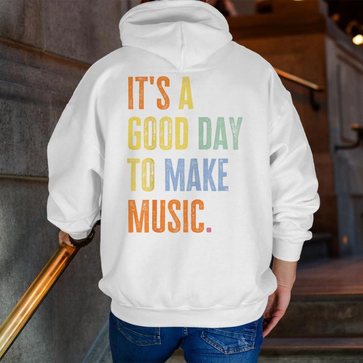 It's A Good Day To Make Music Music Lover Teacher Men Zip Up Hoodie Back Print, funny gift It's A Good Day To Make Music Music Lover Teacher Men Zip Up Hoodie Back Print, funny gift